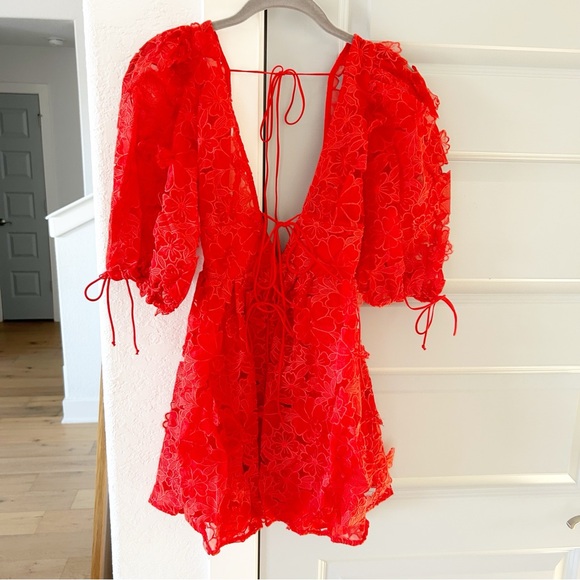 NWT For Love & Lemons Leighton Lace Mini Dress - Picture 2 of 5